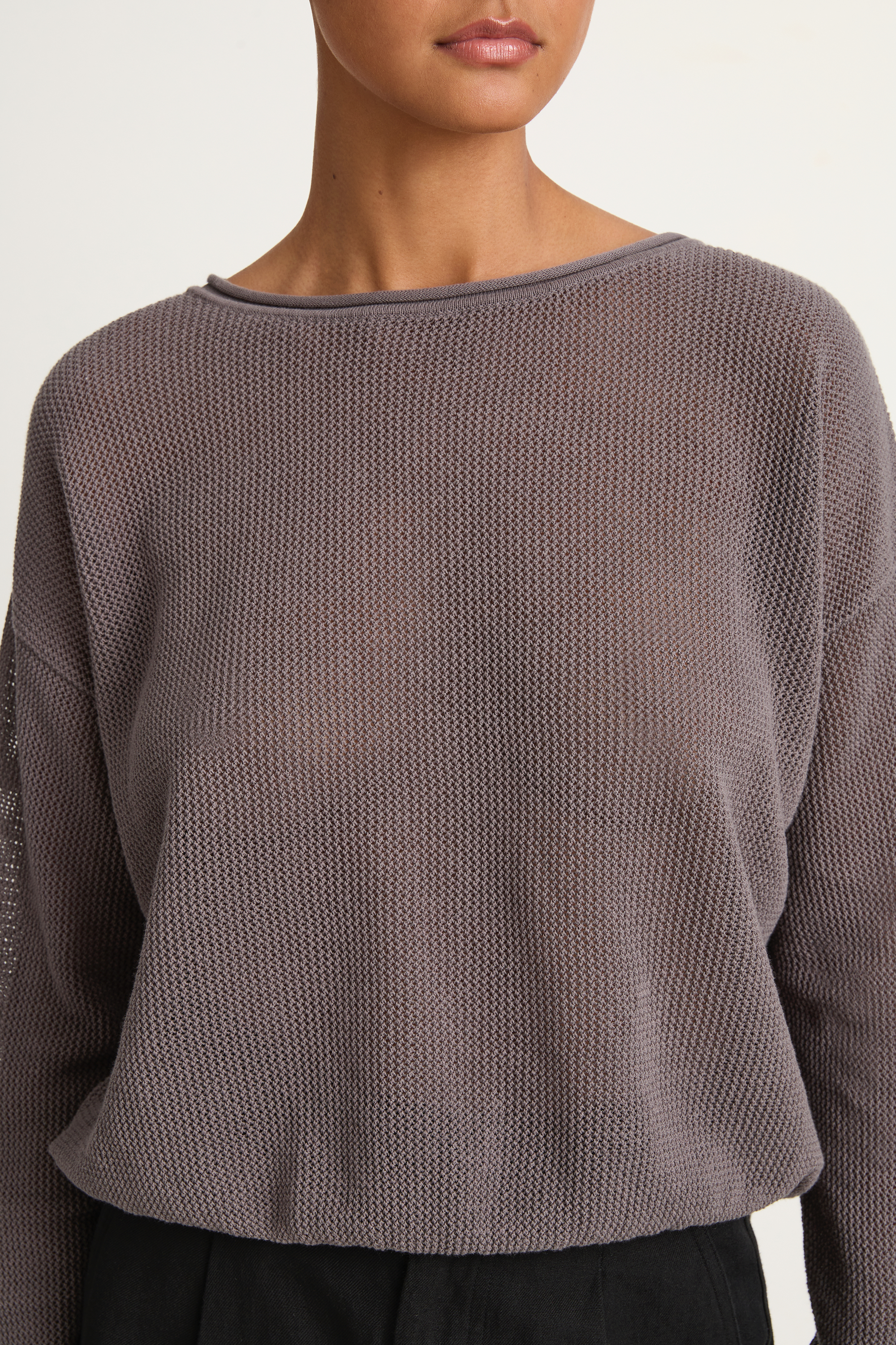 Demylee Marabel Cotton Sweater - Graphite