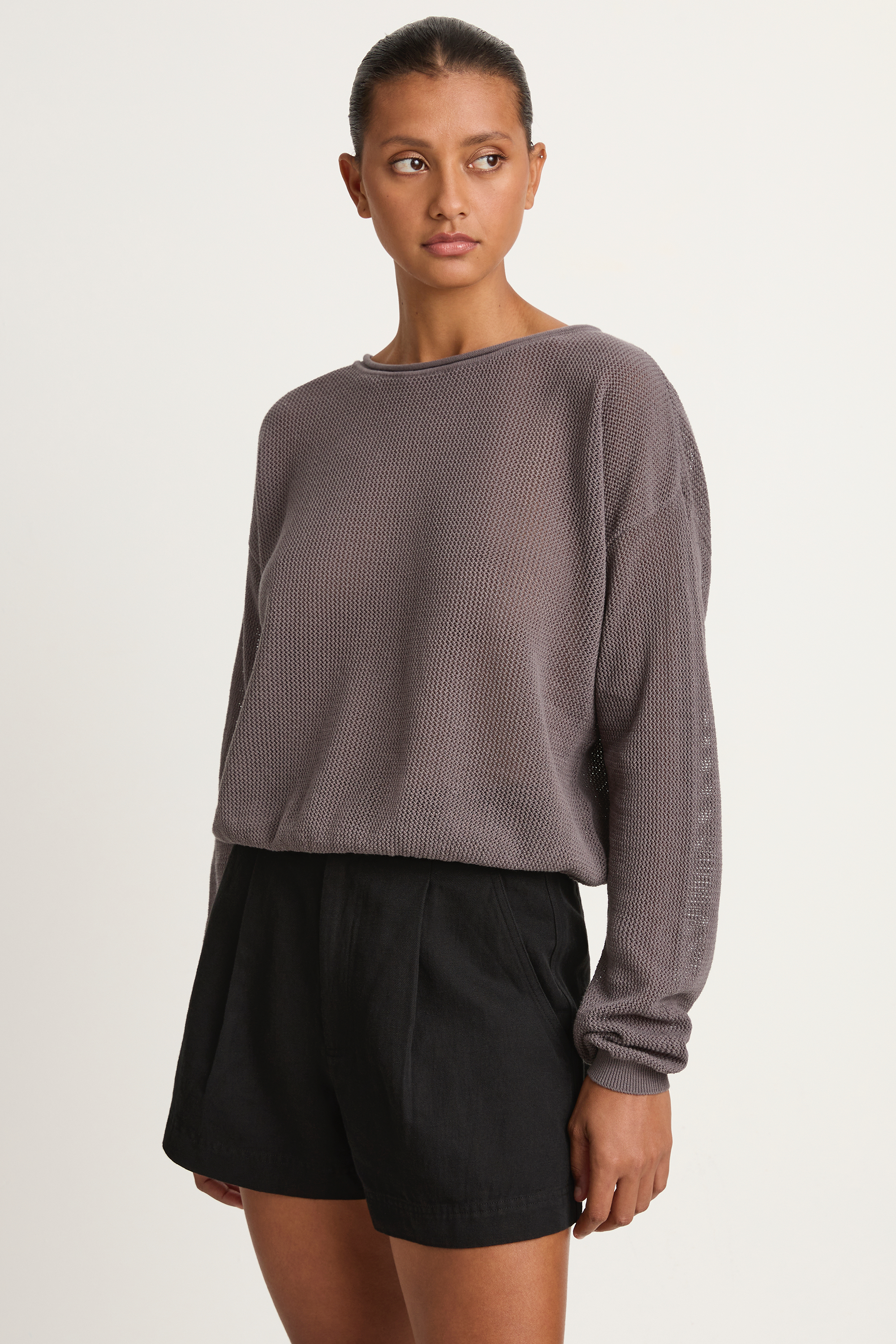 Demylee Marabel Cotton Sweater - Graphite