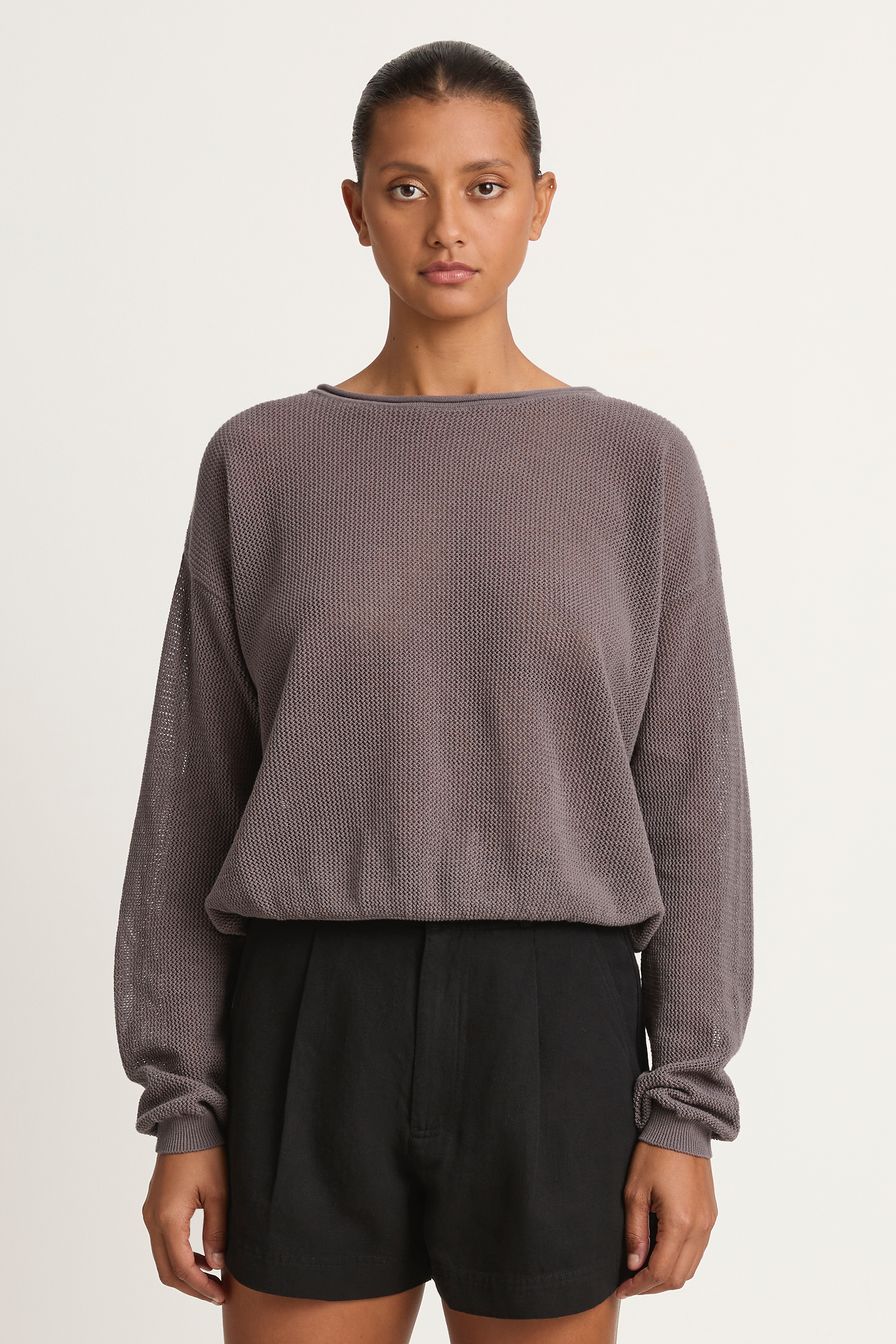 Demylee Marabel Cotton Sweater - Graphite