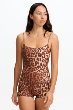 Benoa Body Square Neck Romper 3" - Sahara