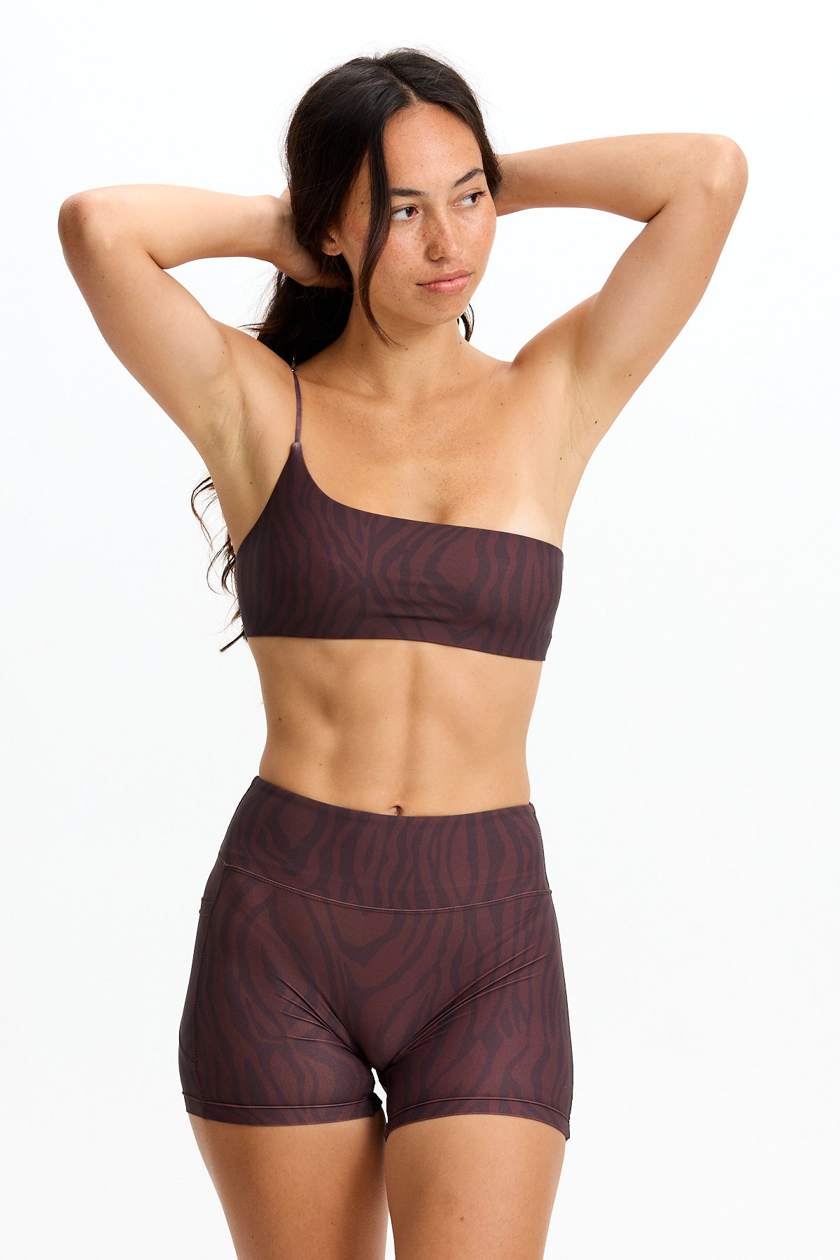 Benoa Body 4" Biker Shorts - Chocolate Zebra