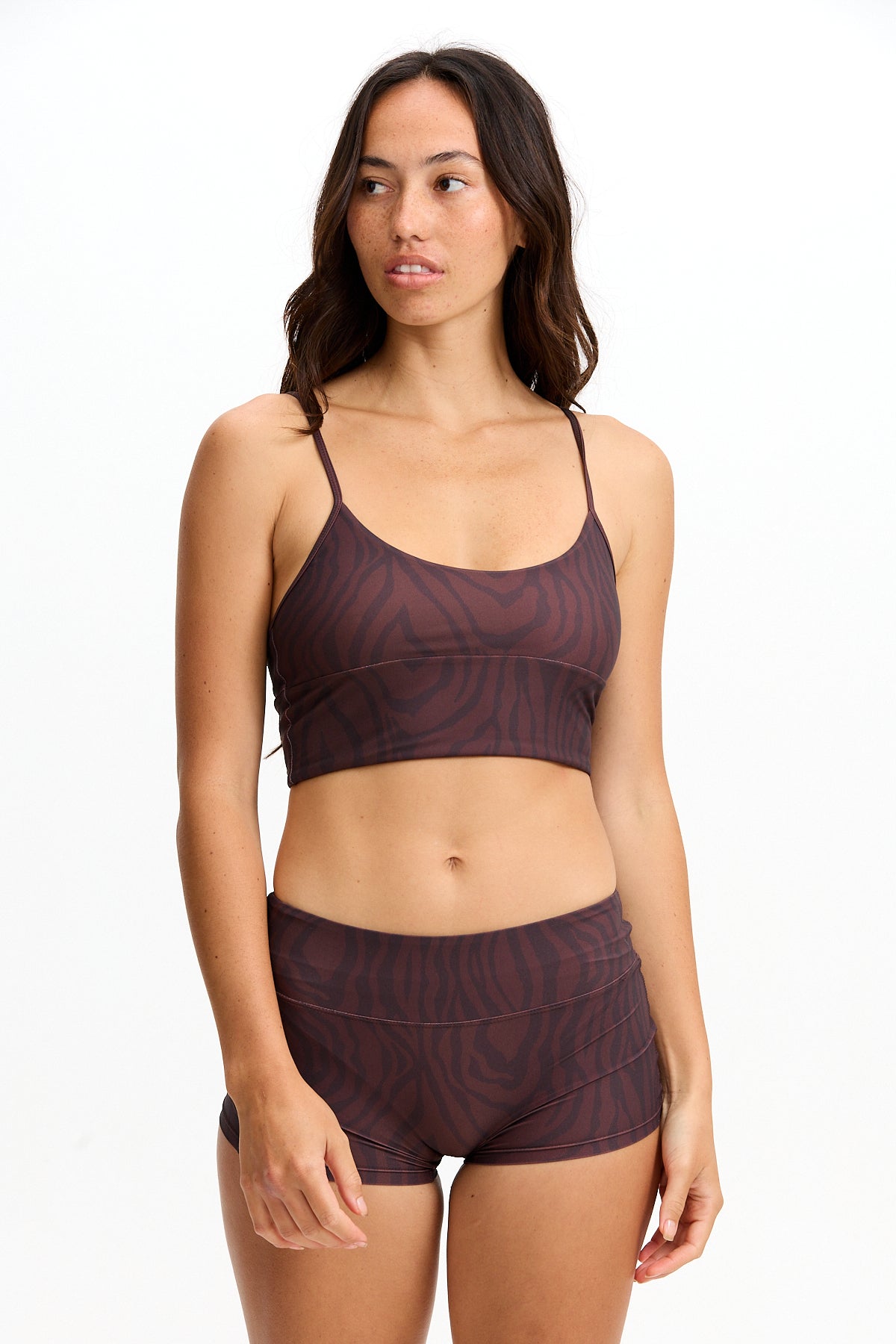 Benoa Body Active Tank - Chocolate Zebra