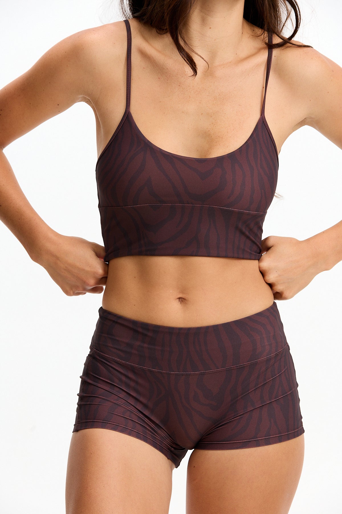 Benoa Body Active Tank - Chocolate Zebra
