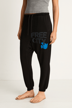 FREECITY Superfluff Pocket Lux Sweatpant - Superblack Blue