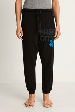 FREECITY Superfluff Pocket Lux Sweatpant Superblack Blue Soleil Blue