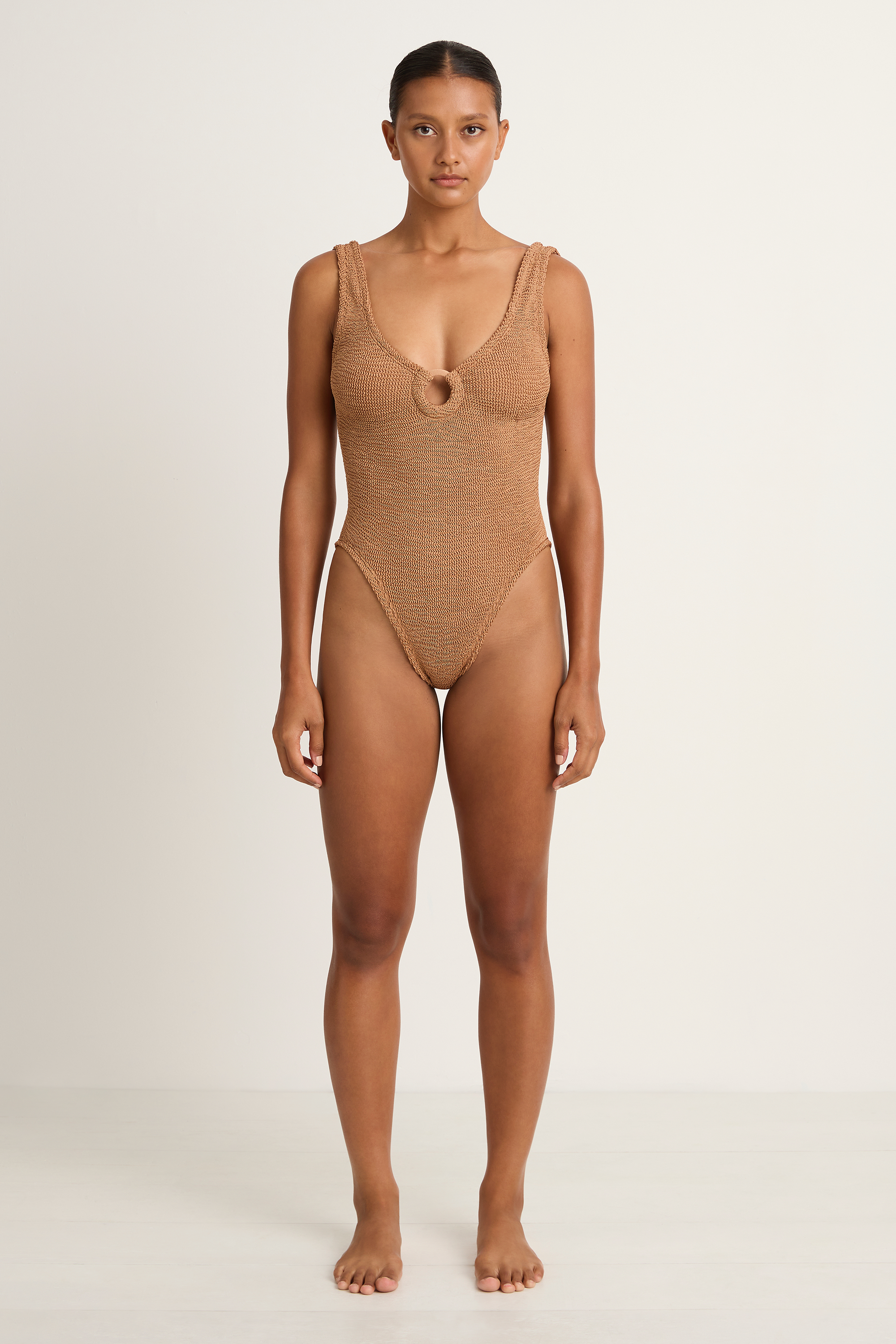 Hunza G Celine One Piece - Metallic Cocoa