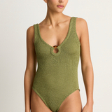 Hunza G Celine One Piece - Metallic Moss