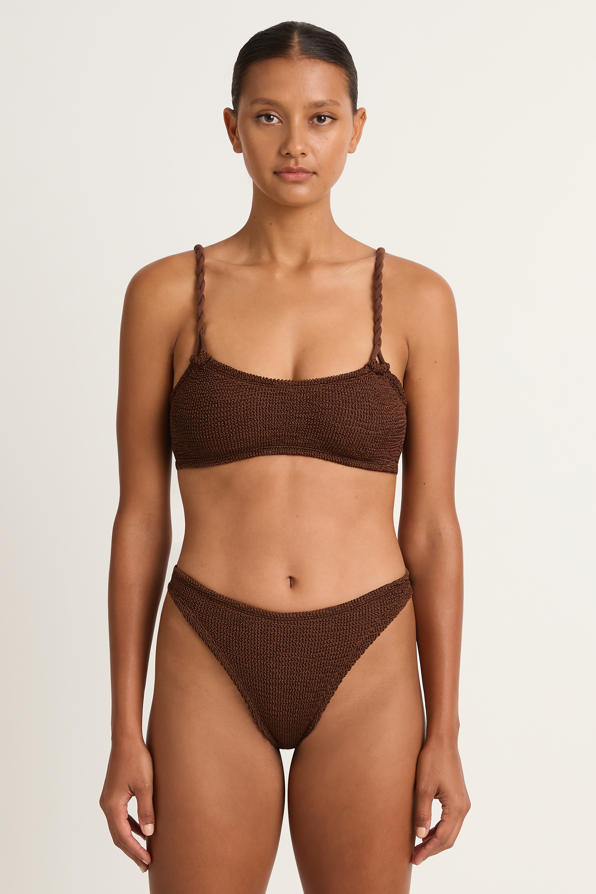 Hunza G Phoebe Bikini - Metallic Chocolate