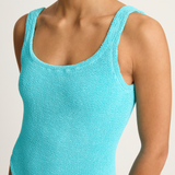 Hunza G Square Neck One Piece - Aqua