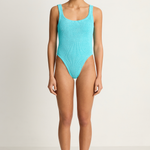 Hunza G Square Neck One Piece - Aqua