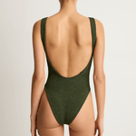 Hunza G Square Neck One-Piece - Metallic Khaki