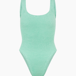 Hunza G Square Neck One Piece - Metallic Mint