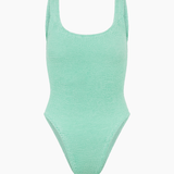Hunza G Square Neck One Piece - Metallic Mint