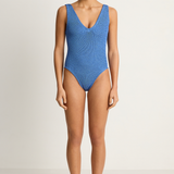 Hunza G Sadie One Piece - Metallic Denim