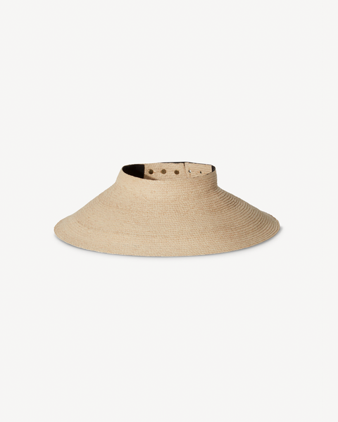 Janessa Leoné Birdie Visor - Natural | Adjustable Raffia Straw