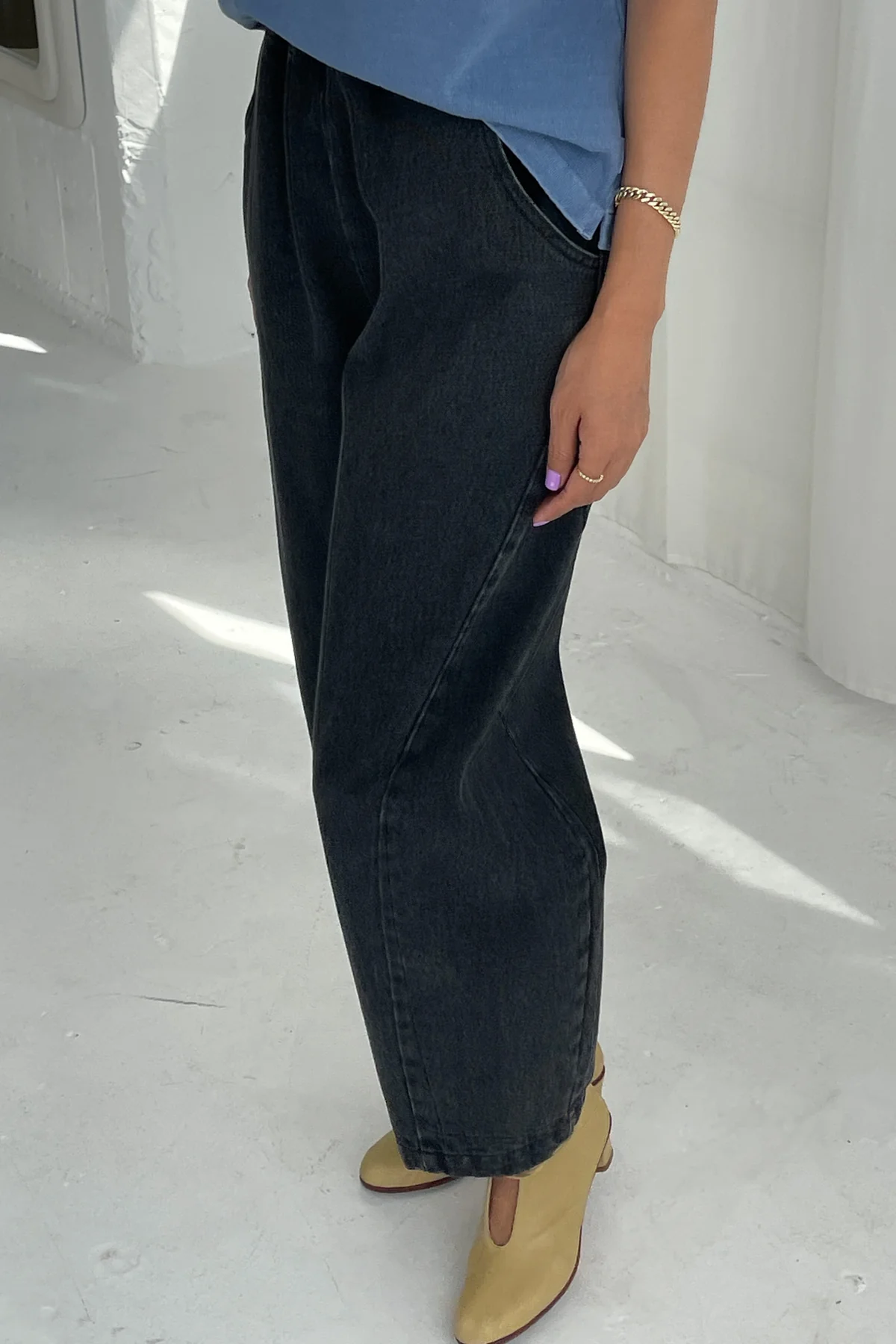 Le Bon Shoppe Arc Pants - Black Denim