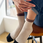 Le Bon Shoppe Color Block Girlfriend Socks - Black Coffee