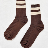 Le Bon Shoppe Her Varsity Socks - Espresso