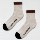 Le Bon Shoppe Color Block Girlfriend Socks - Black Coffee