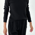 Le Bon Shoppe Pointelle Fundamental Tee - Black