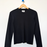 Le Bon Shoppe Pointelle Fundamental Tee - Black