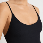 Mai Everyday Baja Bodysuit - Black Rib