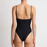 Mai Everyday Baja Bodysuit - Black Rib