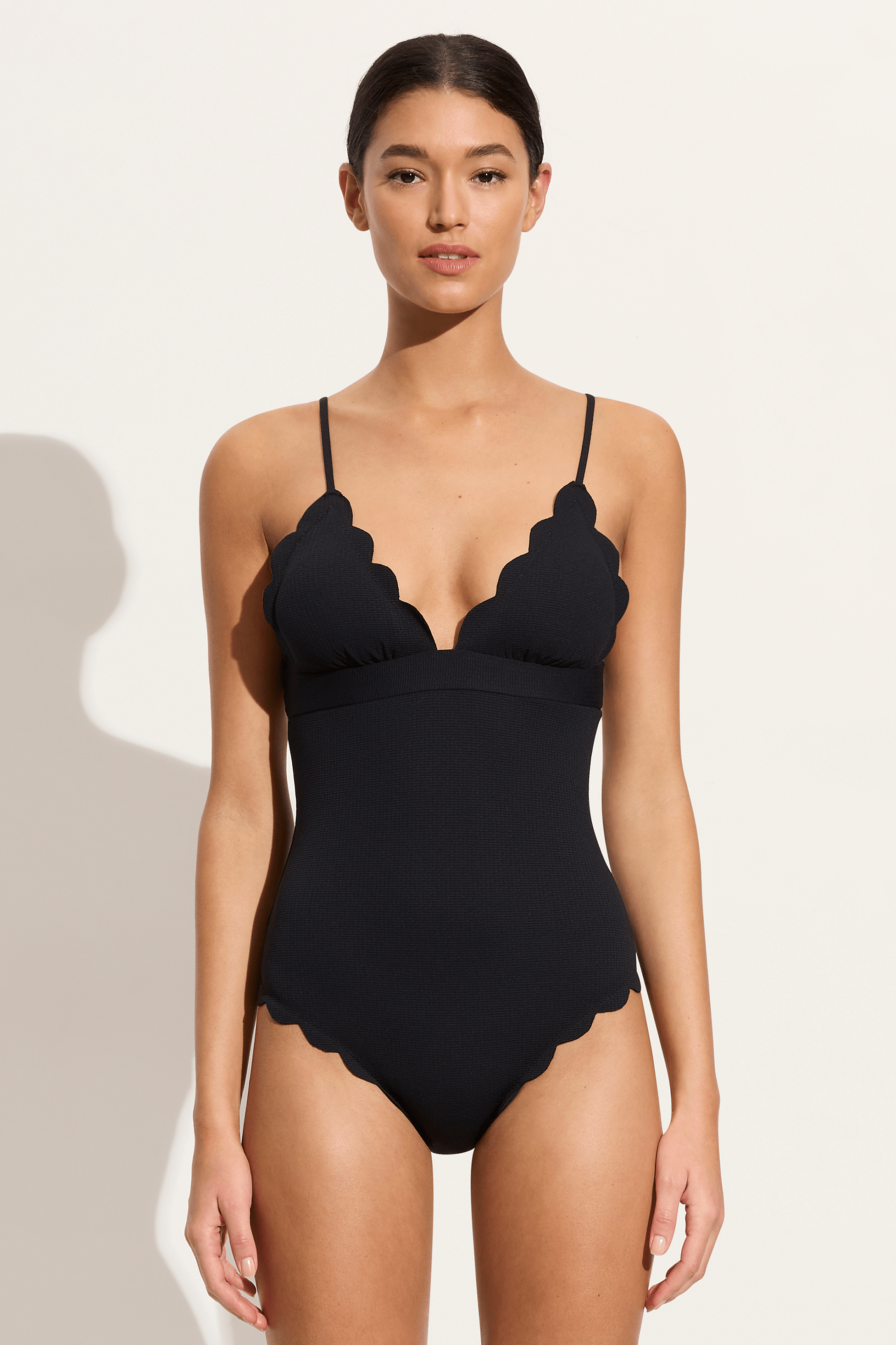 Marysia Swim Santa Clara Maillot in black Soleil Blue