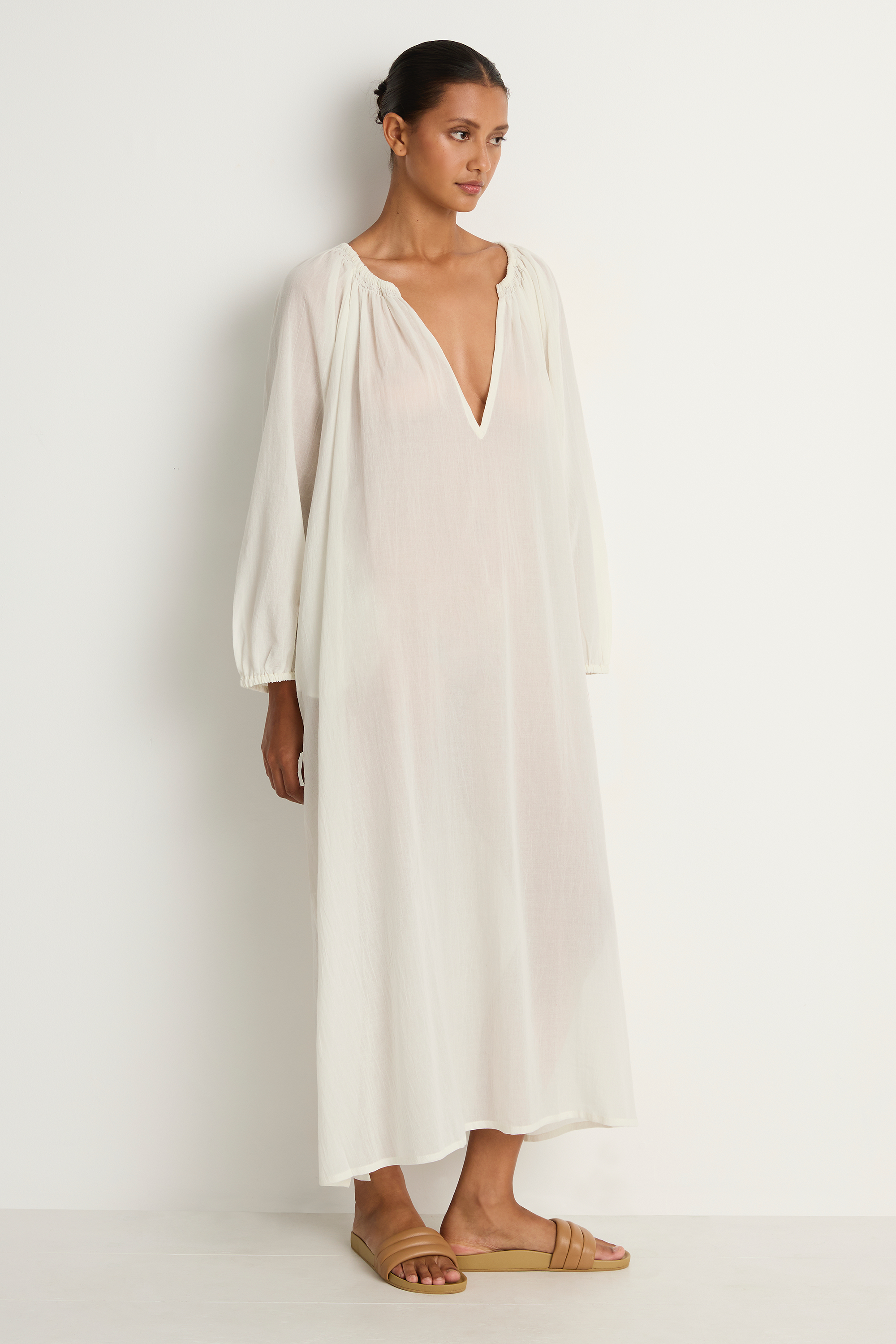 MIKOH Aniwa Maxi Dress - Chalk