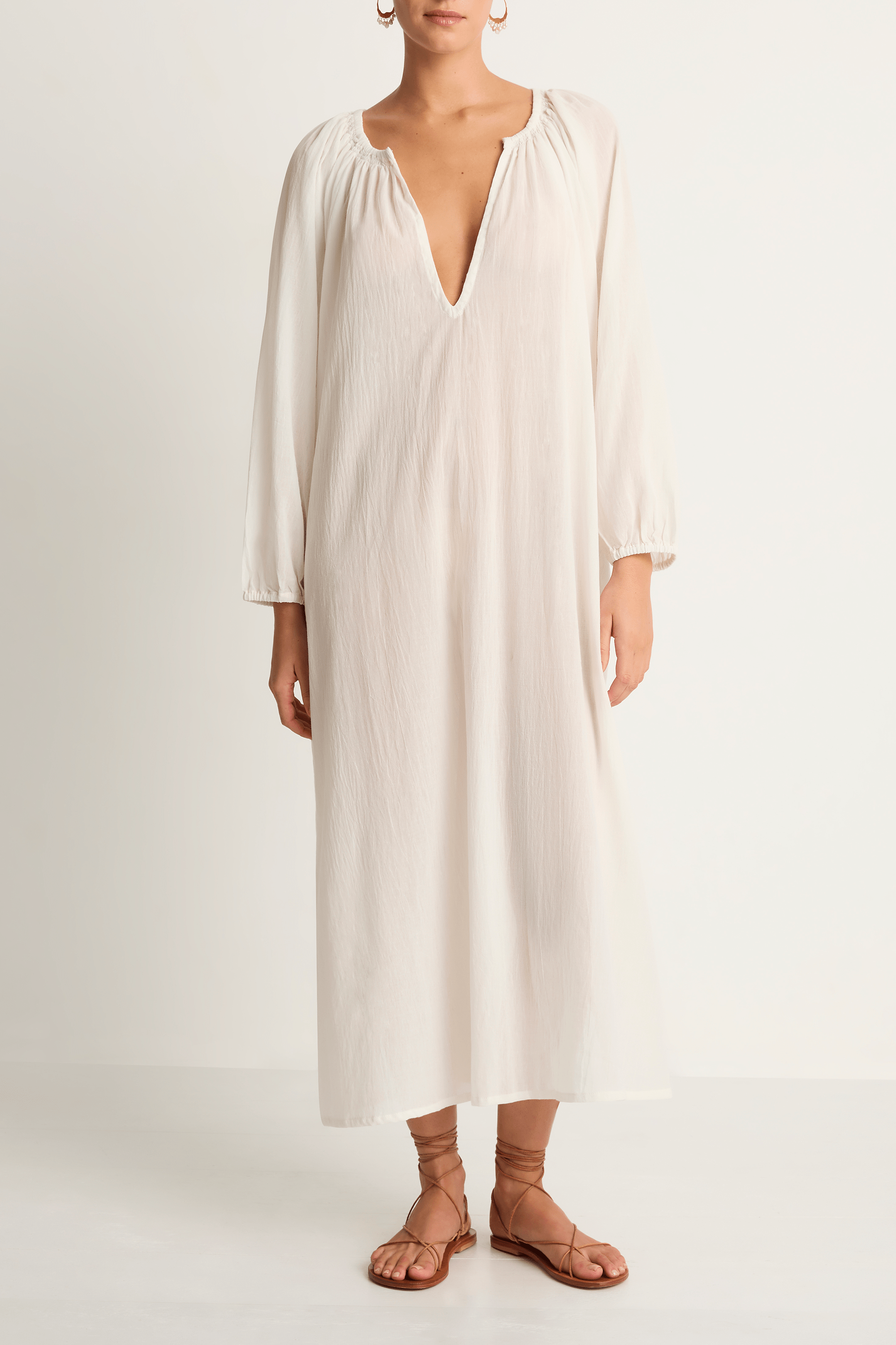 Mikoh Aniwa Maxi Dress - Chalk