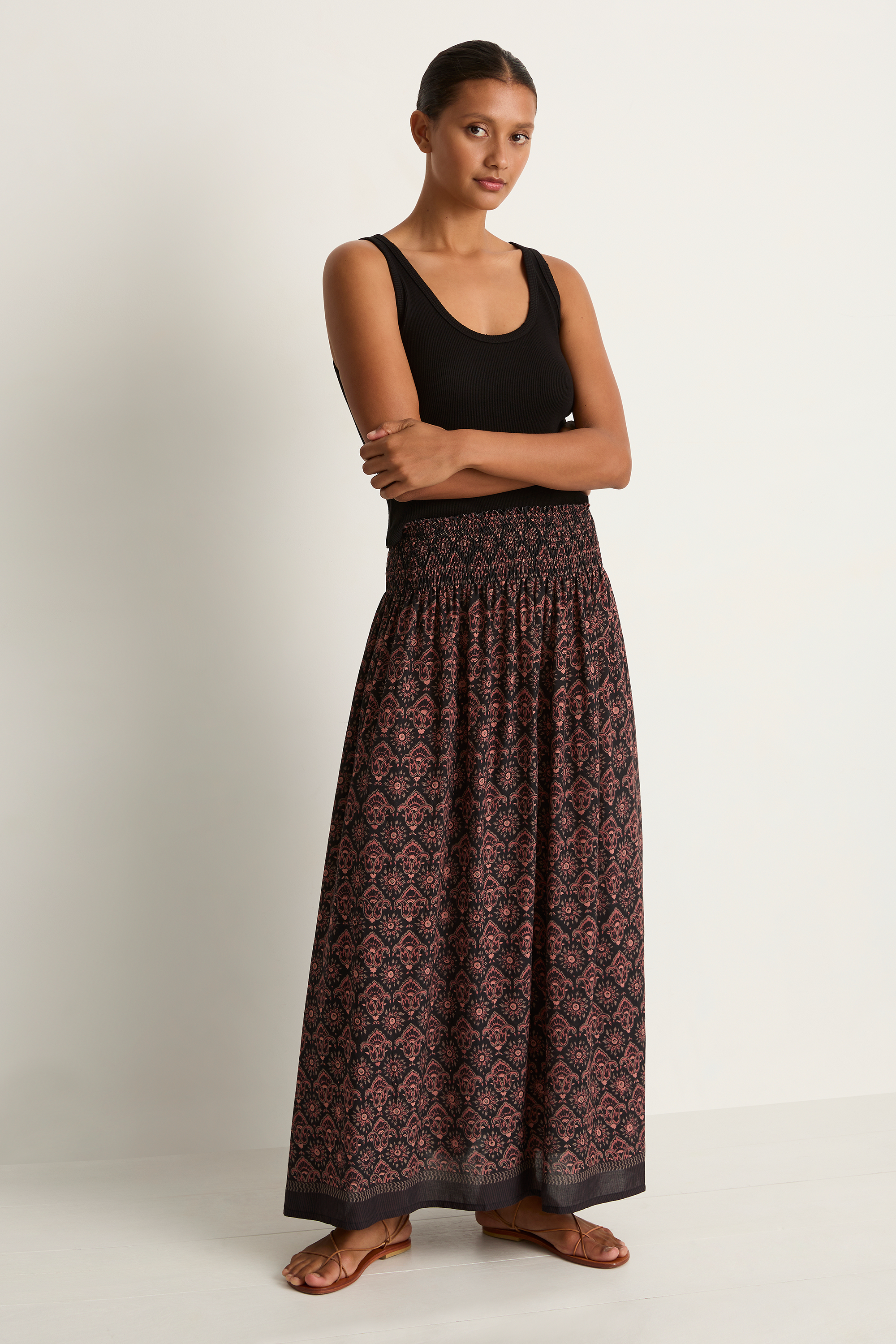 Natalie Martin Bella Skirt - Fleur-De-Lis Black