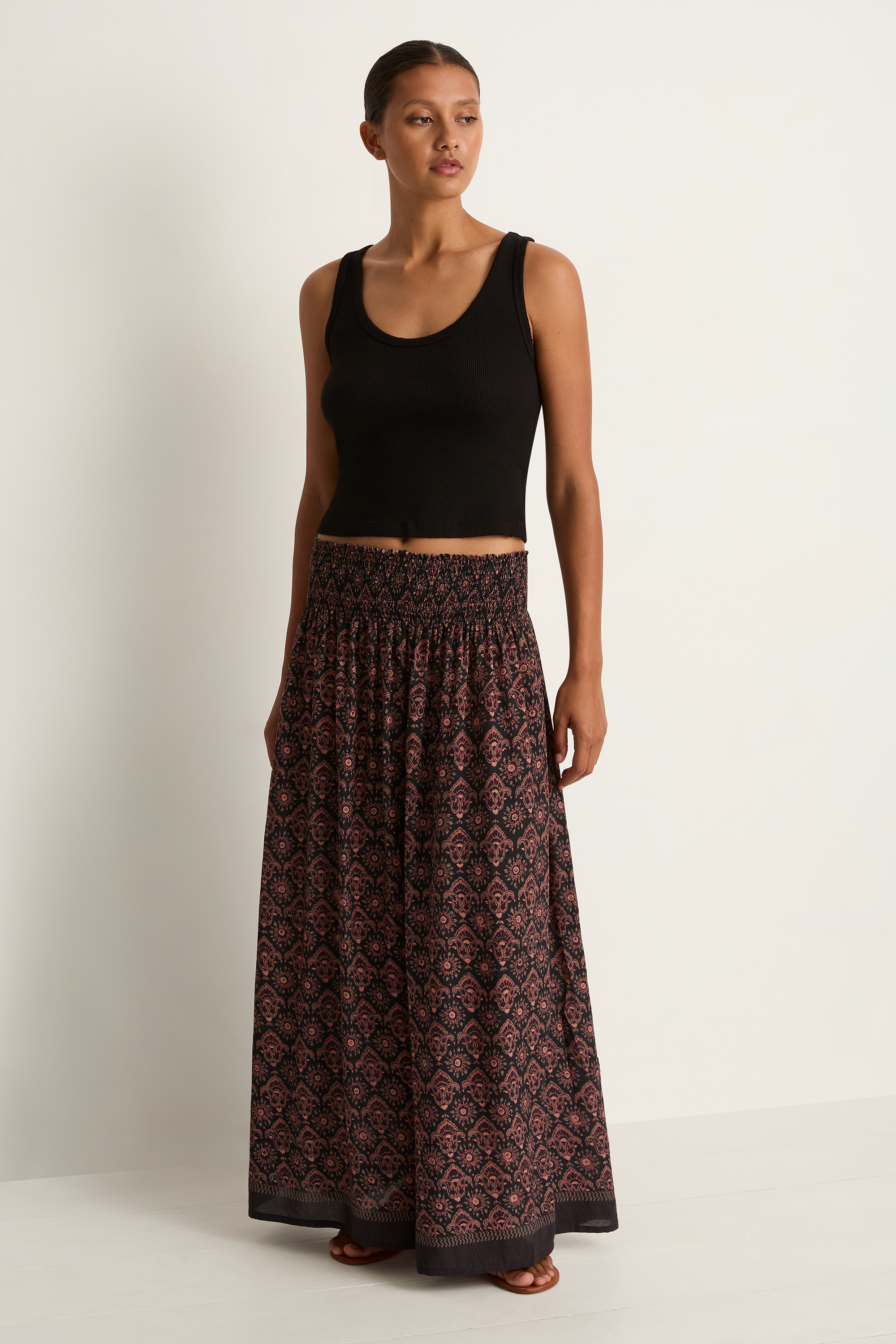 Natalie Martin Bella Skirt - Fleur-De-Lis Black