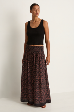 Natalie Martin Bella Skirt - Fleur-De-Lis Black