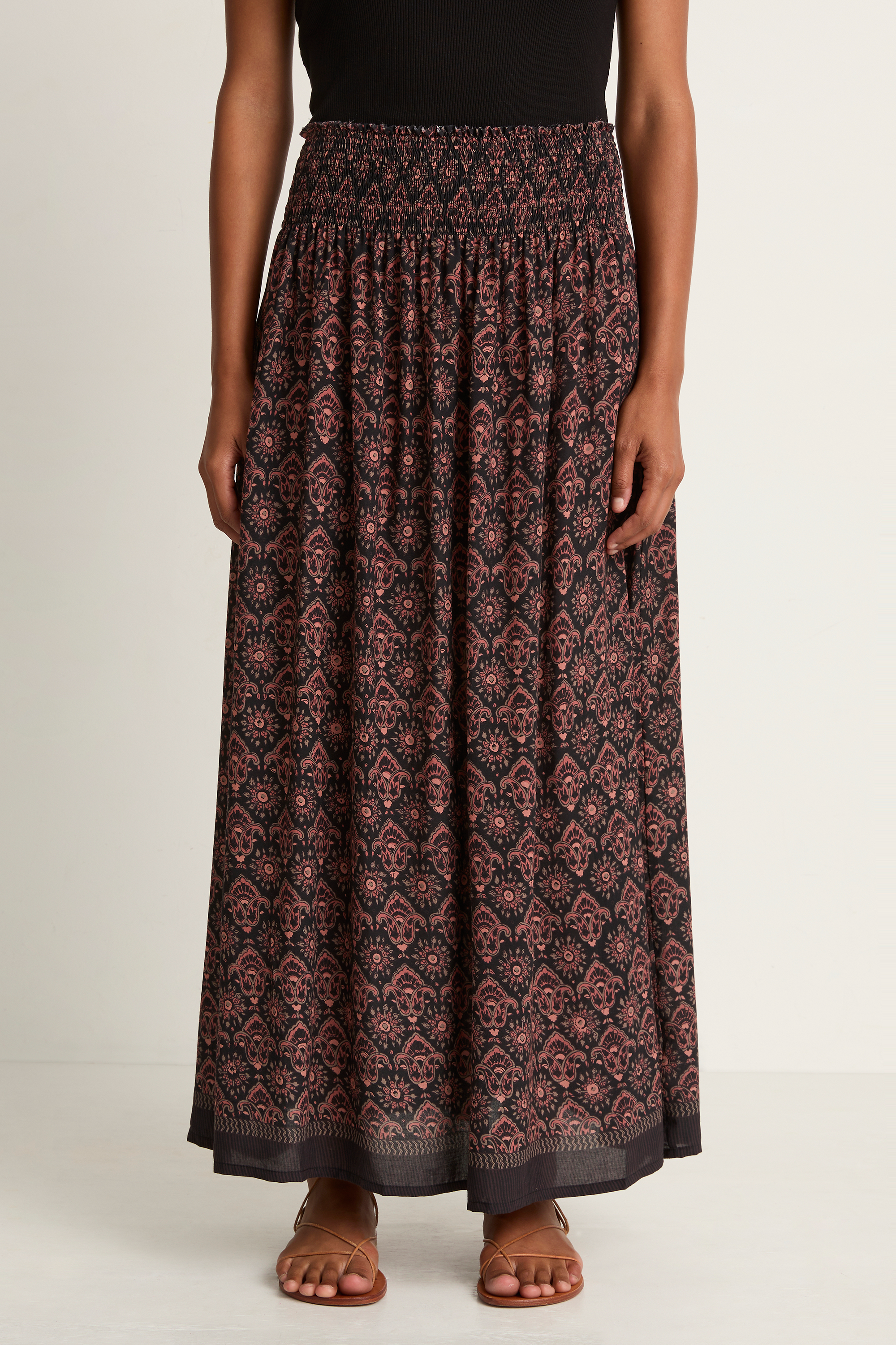 Natalie Martin Bella Skirt - Fleur-De-Lis Black