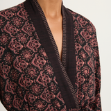 Natalie Martin Diane Smoking Jacket - Fleur-De-Lis Black