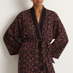 Natalie Martin Diane Smoking Jacket - Fleur-De-Lis Black