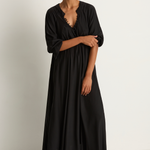 Natalie Martin Silk Fiore Maxi - Black