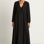 Natalie Martin Silk Fiore Maxi - Black