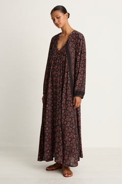 Natalie Martin Fiore Maxi - Fleur-De-Lis Black