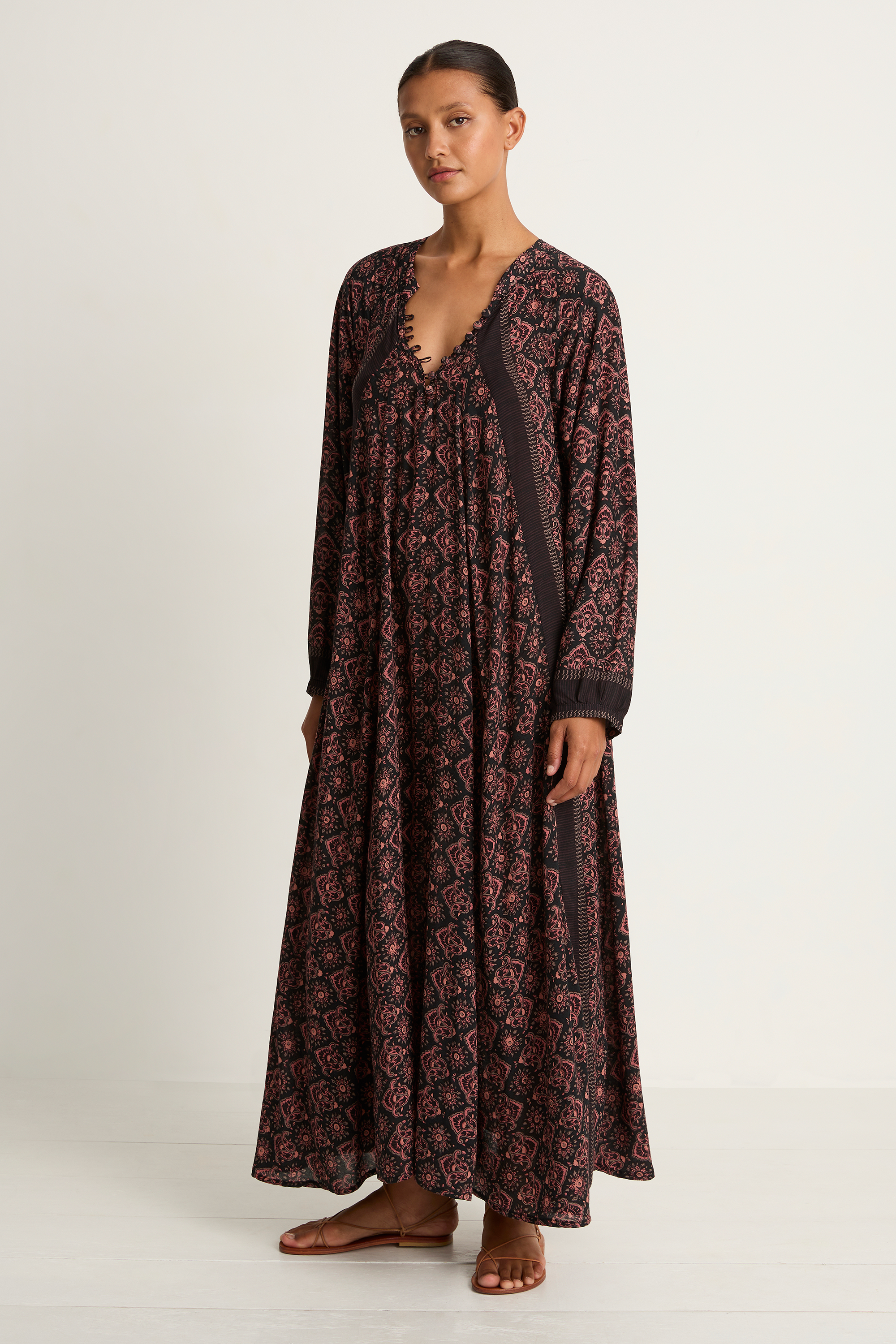 Natalie Martin Fiore Maxi - Fleur-De-Lis Black