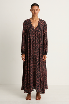 Natalie Martin Fiore Maxi - Fleur-De-Lis Black