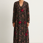 Natalie Martin Silk Fiore Maxi - Lehua Black