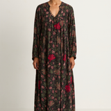 Natalie Martin Silk Fiore Maxi - Lehua Black