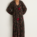 Natalie Martin Silk Fiore Maxi - Lehua Black