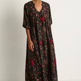 Natalie Martin Silk Fiore Maxi - Lehua Black