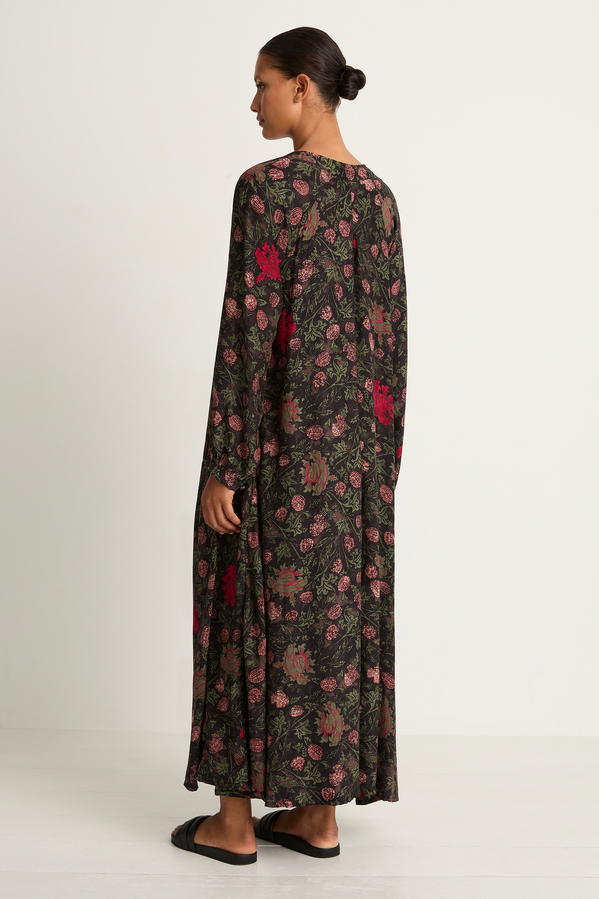 Natalie Martin Silk Fiore Maxi - Lehua Black