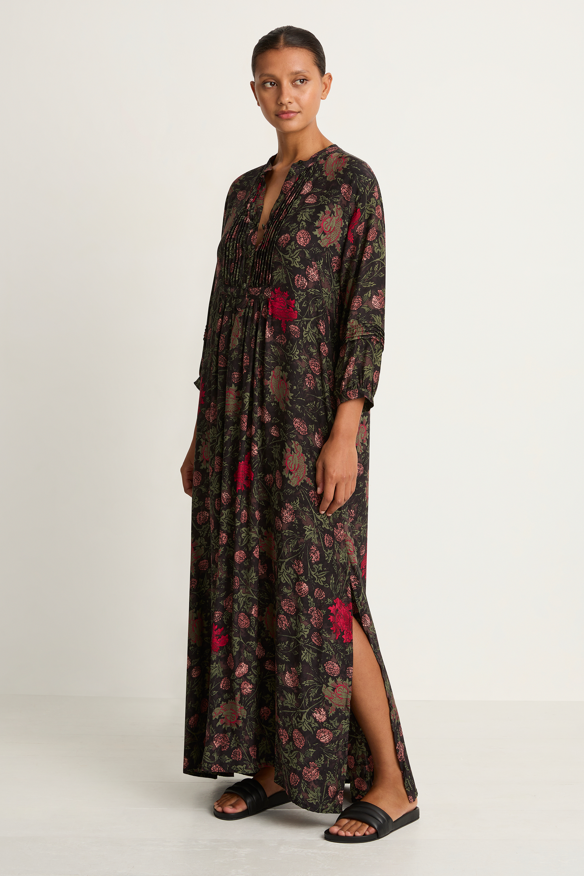 Natalie Martin Silk Sammie Maxi - Lehua Black – Soleil Blue