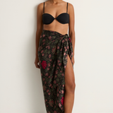 Natalie Martin Sarong - Lehua Print Black