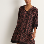 Natalie Martin Stevie Dress - Fleur-De-Lis Black