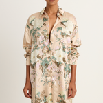 Olivia Von Halle Celeste Cream Floral Nightshirt - Tirtoff